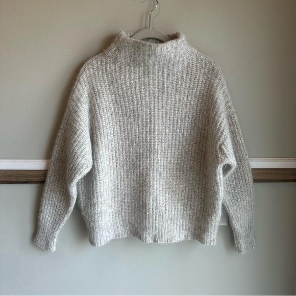 Lauren Manoogian Sweaters - Lauren Manoogian Made In Peru Alpaca Cotton Mock Neck Gray Sweater